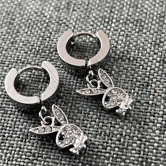 Bunny Hoop Dangle  Earrings New Jewelry - Picture 4 of 4